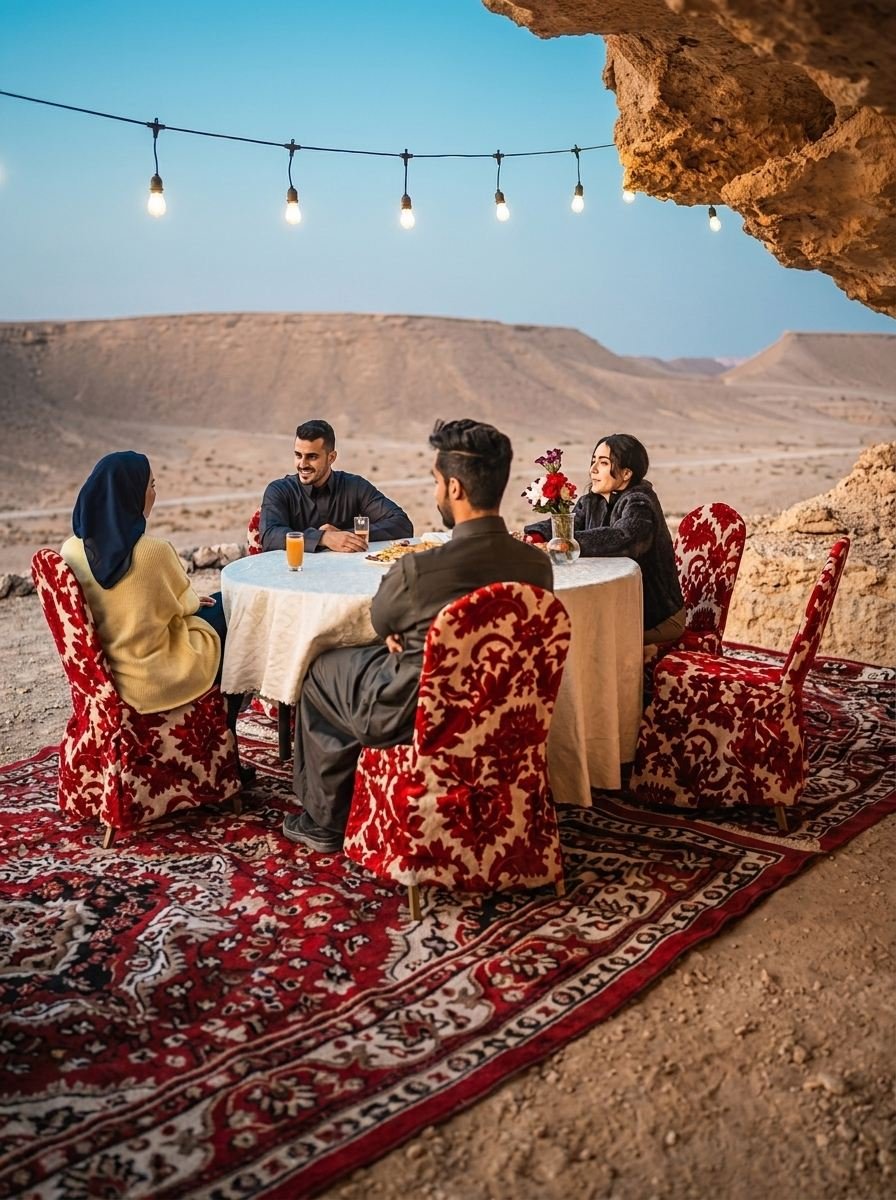Custom bespoke desert dinner setup