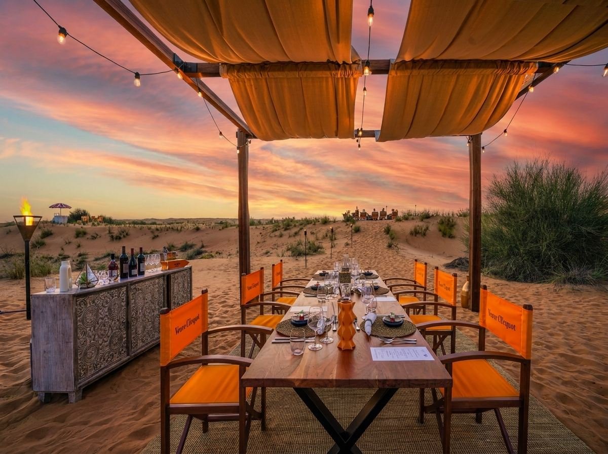 Luxury desert dinner